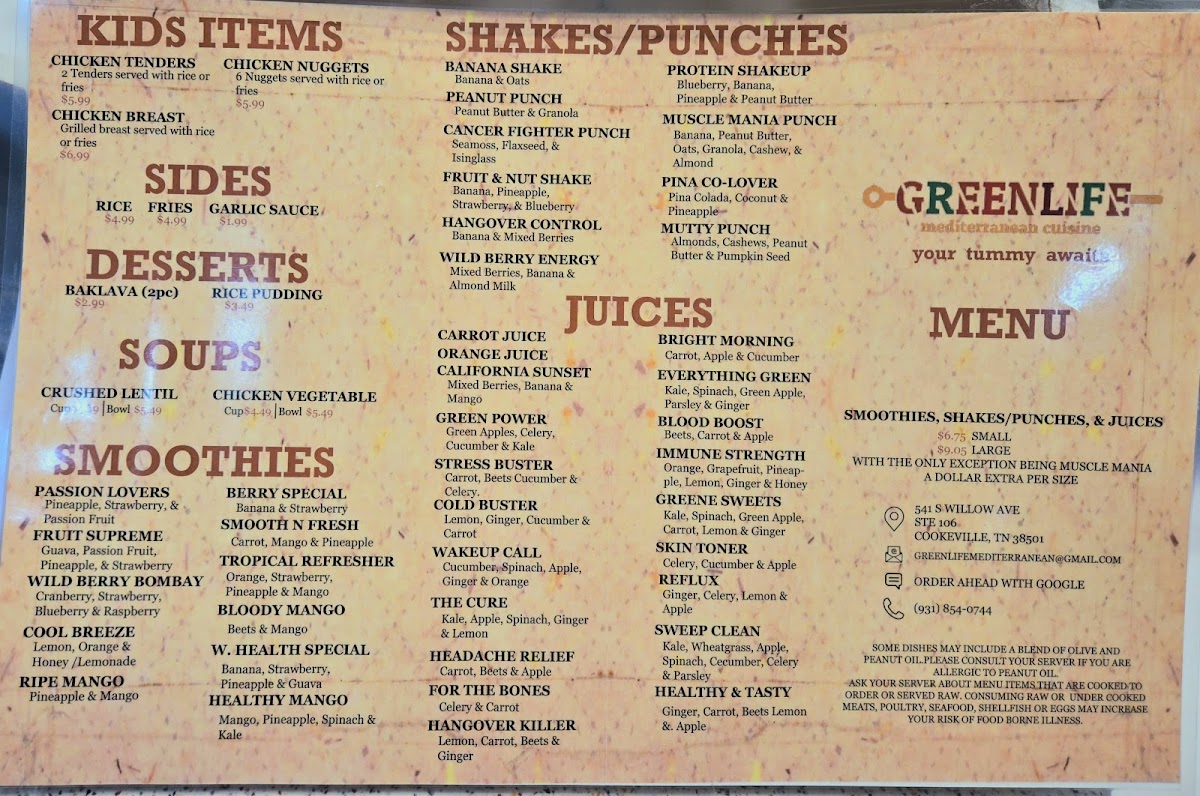 Menu Greenlife Smoothies And Salads-4