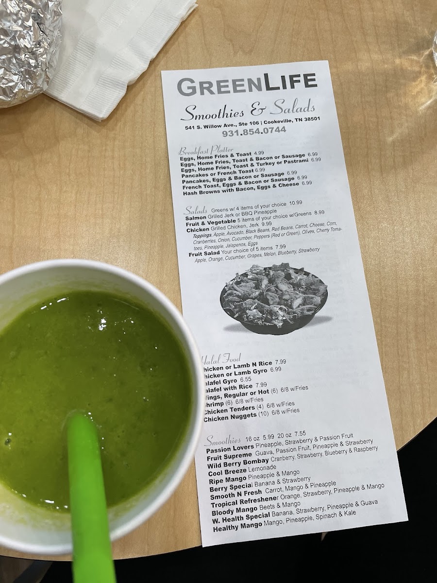 Menu Greenlife Smoothies And Salads-6